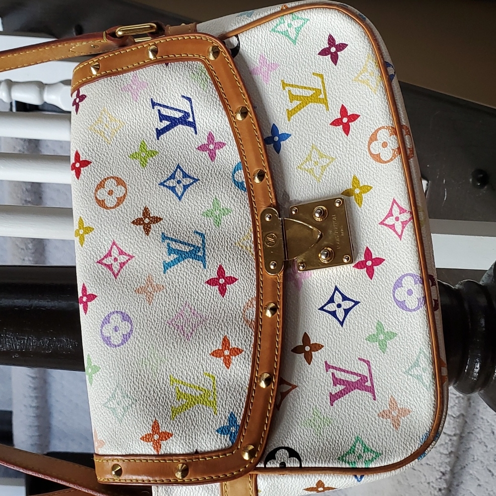 Louis Vuitton  Sologne White Multicolor Crossbody SOLD